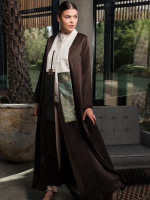 BRWON CUPRO KIMONO