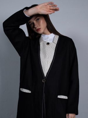 BLACK LINEN WITH WHITE SHIRT