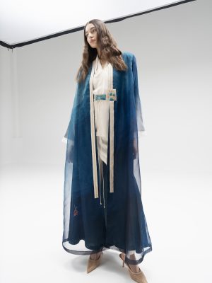 Blue  organza