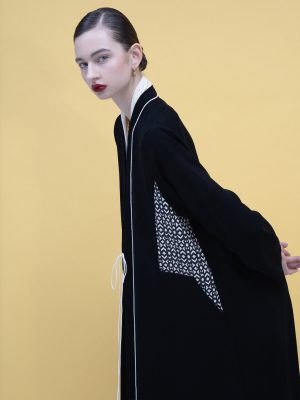 black crepe with pocket