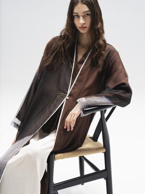 brown organza