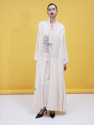 Beige silk