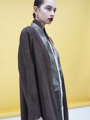 Brown silk
